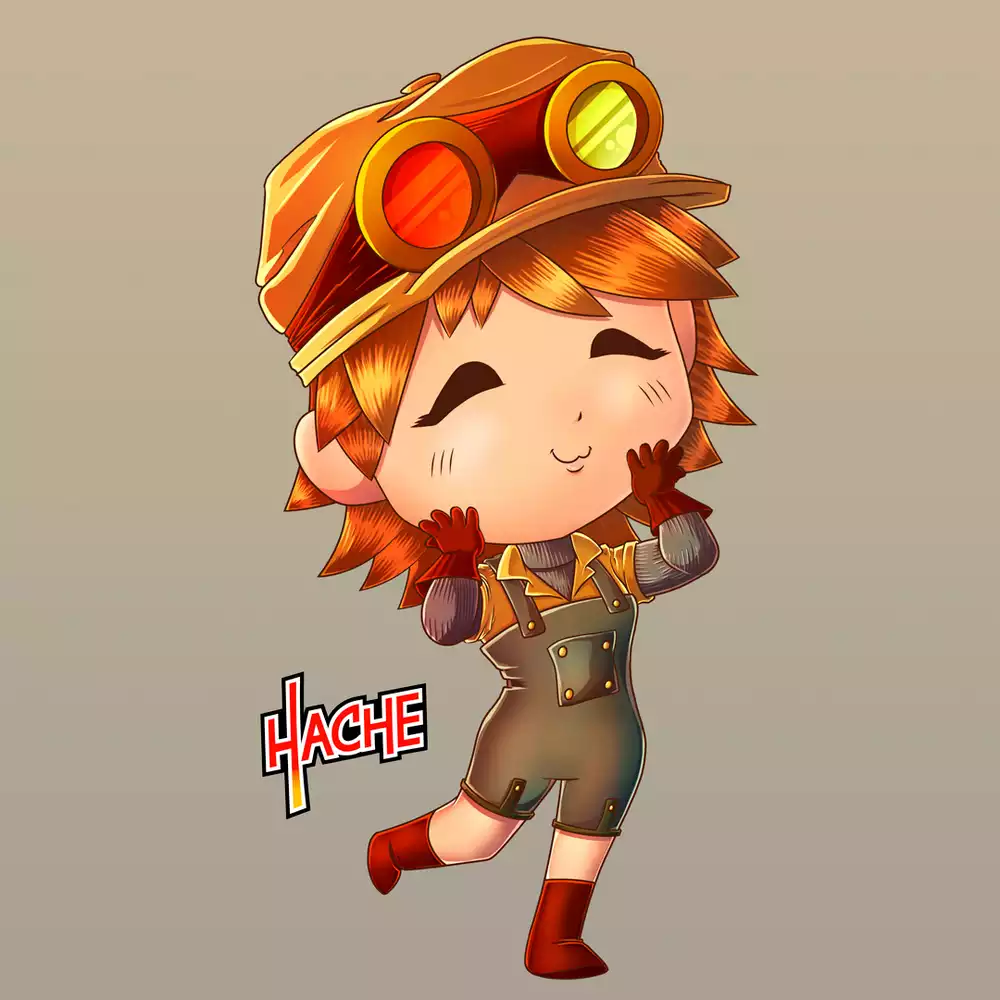 Ilustración «AnaCrónica Chibi» de HacheComics
