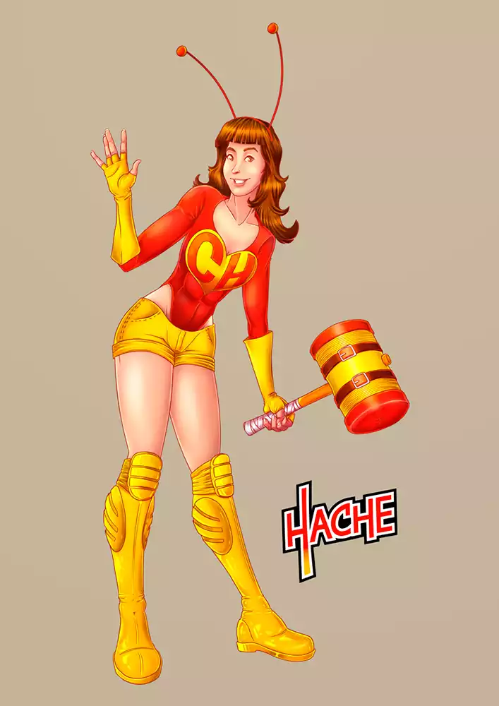Ilustración «La Chapulina» de HacheComics