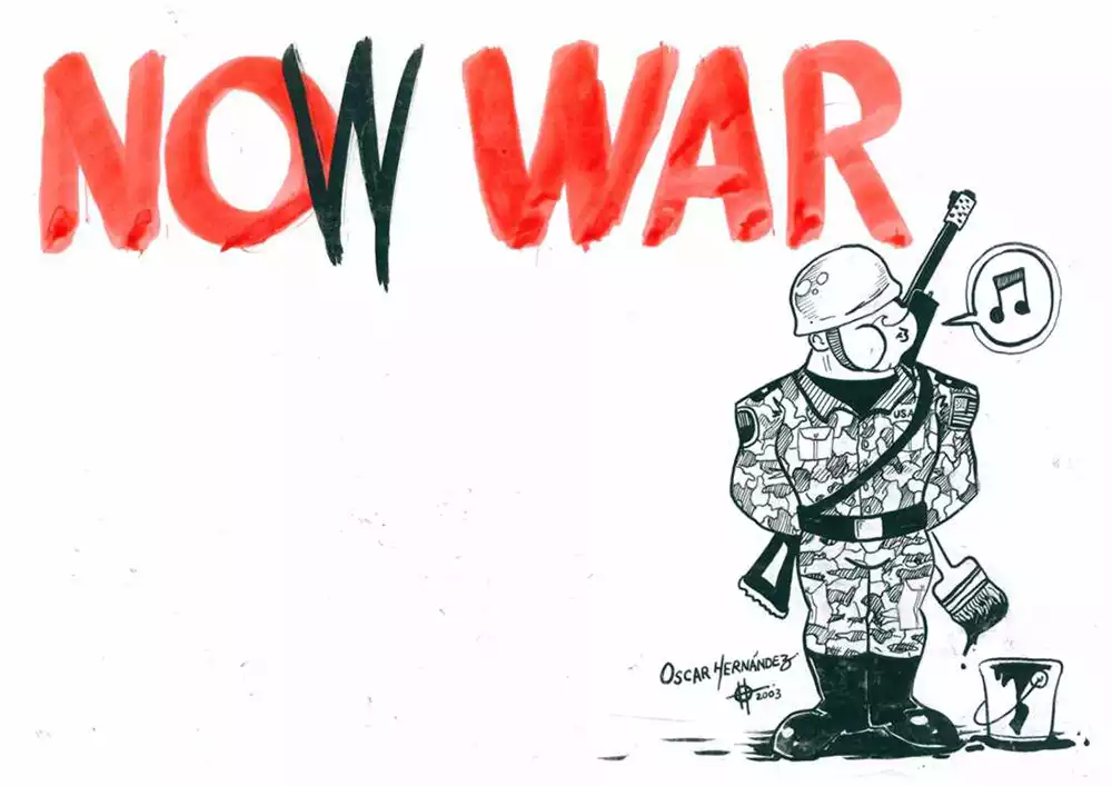 Ilustración «No(w) War» de HacheComics