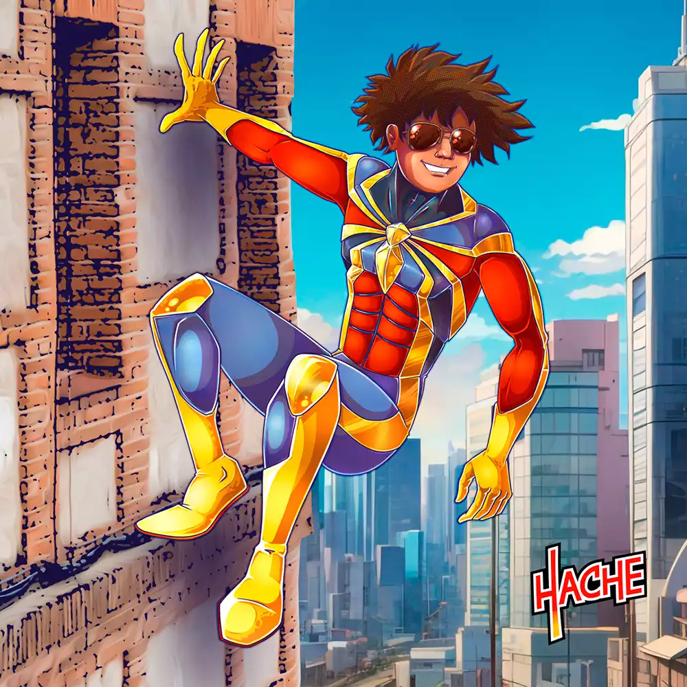 Ilustración «Spider-Raza» de HacheComics