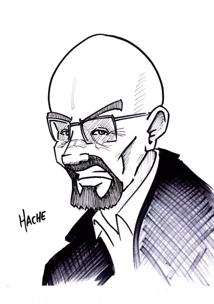 Ilustración «Walter White» de HacheComics