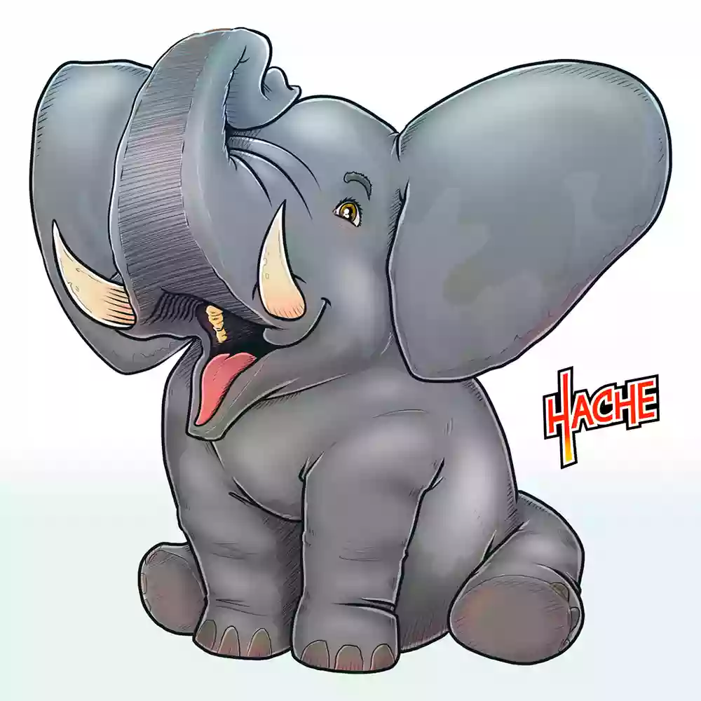 Ilustración «Elefantito» de HacheComics