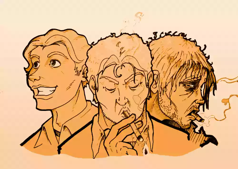 Ilustración «Tabaquismo» de HacheComics